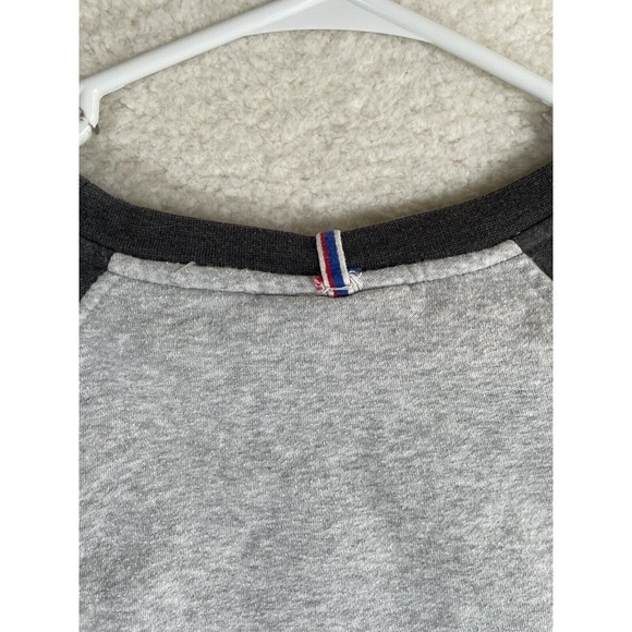 Champion Sweatshirt Womens Small ColorBlock Gray Pullover Raglan Crew Neck - Picture 5 of 6